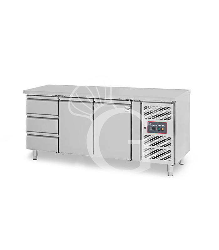 Tavolo Refrigerato 3 cassetti 2 porte -18°C/-22°C - Prof. 700 mm
