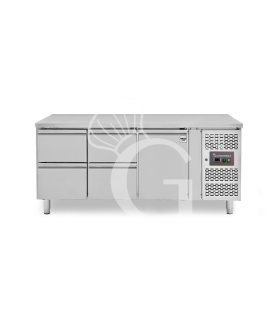Tavolo Refrigerato 2 cassetti 2 porte -18°C/-22°C - Prof. 700 mm