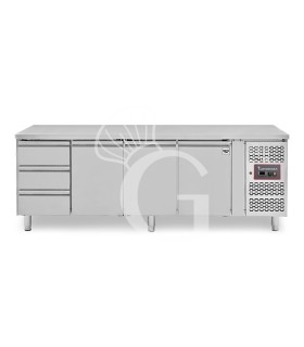 Tavolo Refrigerato 3 cassetti sinistra e 3 porte -18°C/-22°C - Prof. 700 mm