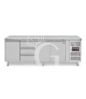 Tavolo Refrigerato 3 cassetti e 3 porte -18°C/-22°C - Prof. 700 mm