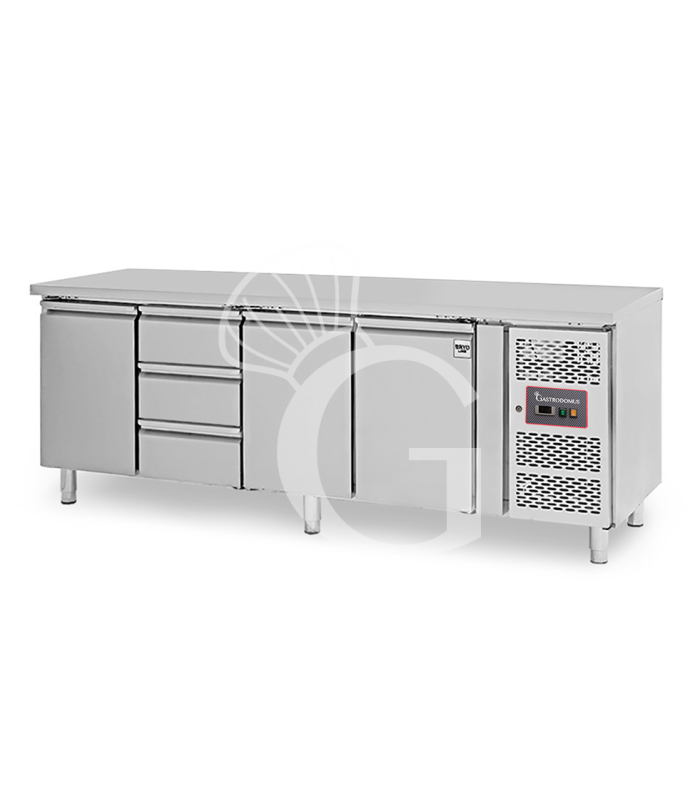 Tavolo Refrigerato 3 cassetti e 3 porte -18°C/-22°C - Prof. 700 mm