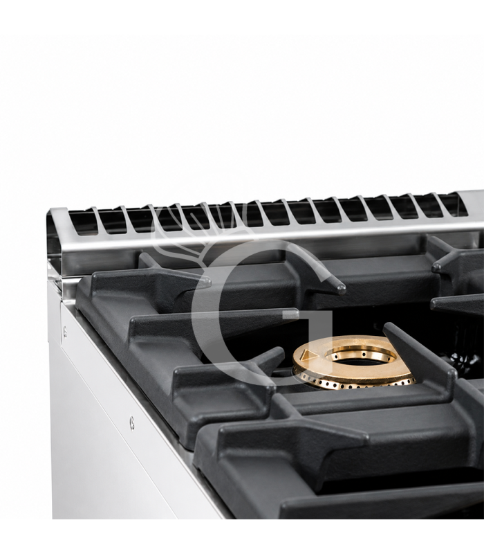 Cucina professionale a gas 6 fuochi forno a gas maxi profondità 900 mm