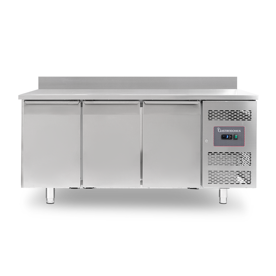 Tavolo Refrigerato 3 porte con alzatina 0°C/+8°C classe energetica A Profondità 700 mm