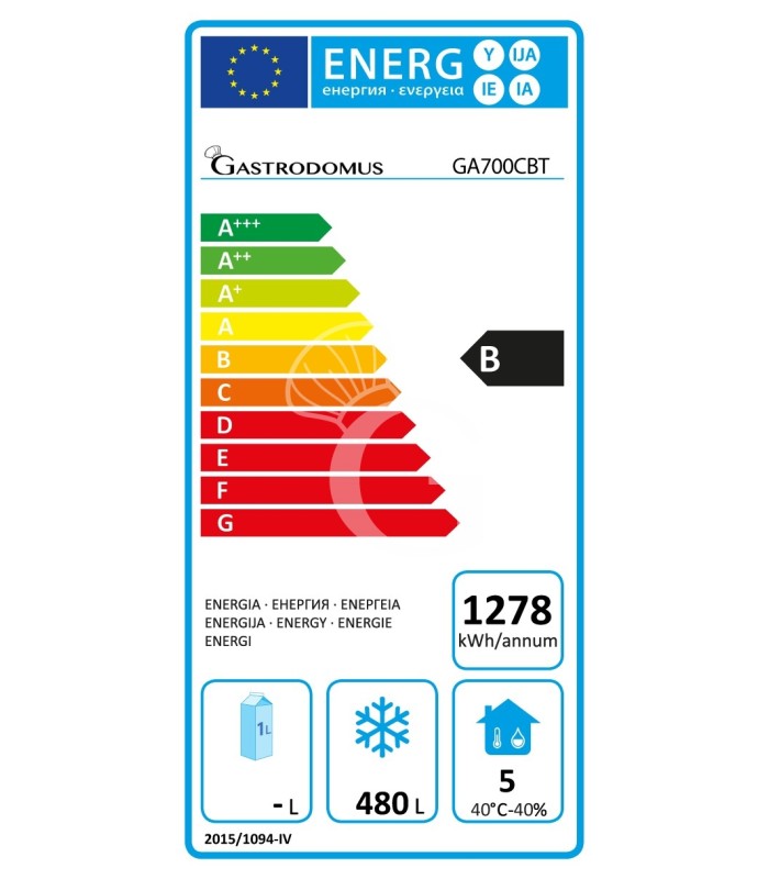 Armadio congelatore Ventilato -18°C/-22°C - 650 LT