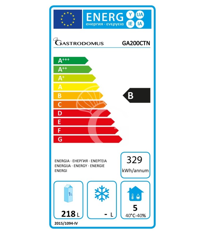 Armadio Refrigerato Ventilato 0°C/+8°C - 218 LT