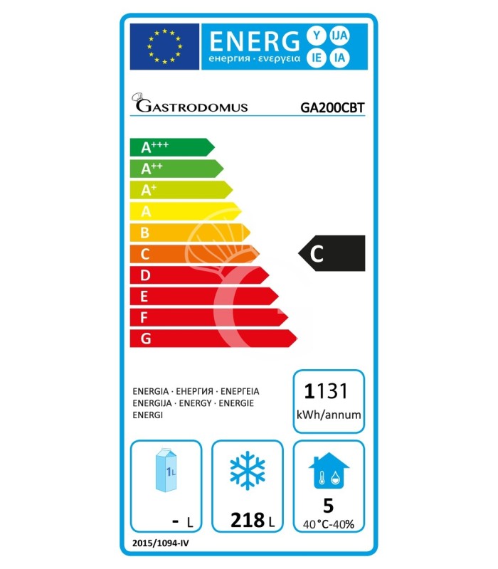 Armadio congelatore Ventilato -18°C/-22°C - 300 LT