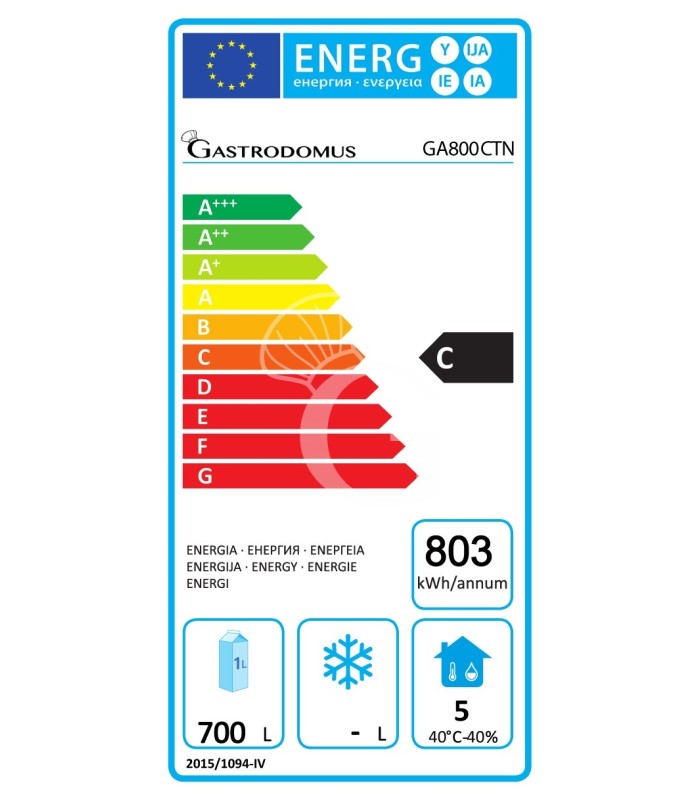Armadio Refrigerato Ventilato 0°C/+8°C - 750 LT