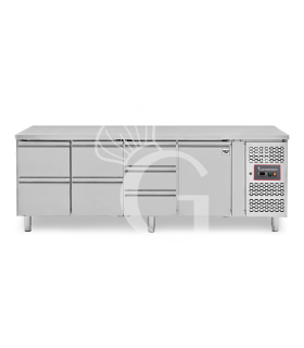 Tavolo Refrigerato 7 cassetti e 1 porta -18°C/-22°C - Prof. 700 mm