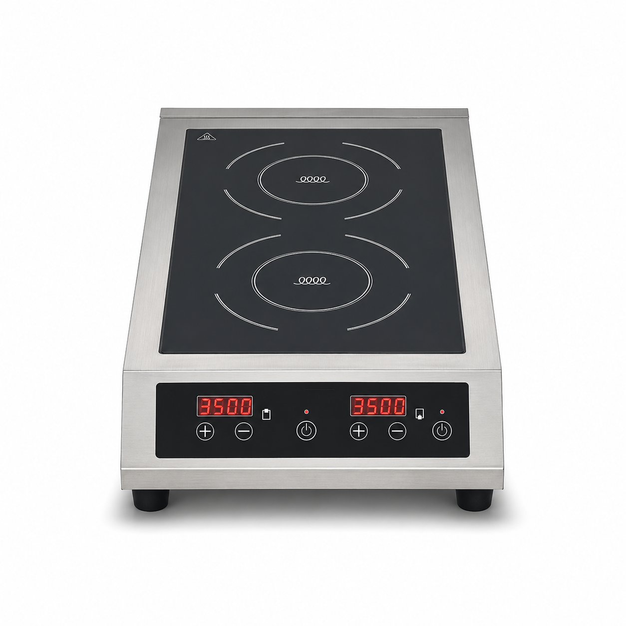 Piastra a induzione 2 zone di cottura Ø 200/220 mm - 3500+3500 W