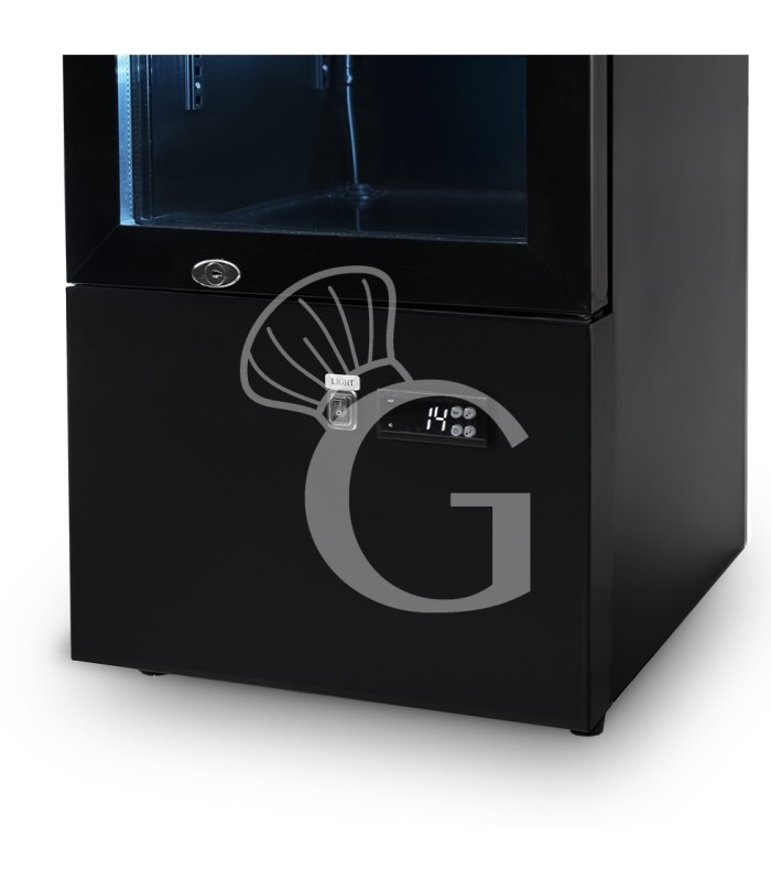 Frigo bibite ventilato porta battente 150 LT 2°C/+10°C colore nero - SECONDA SCELTA