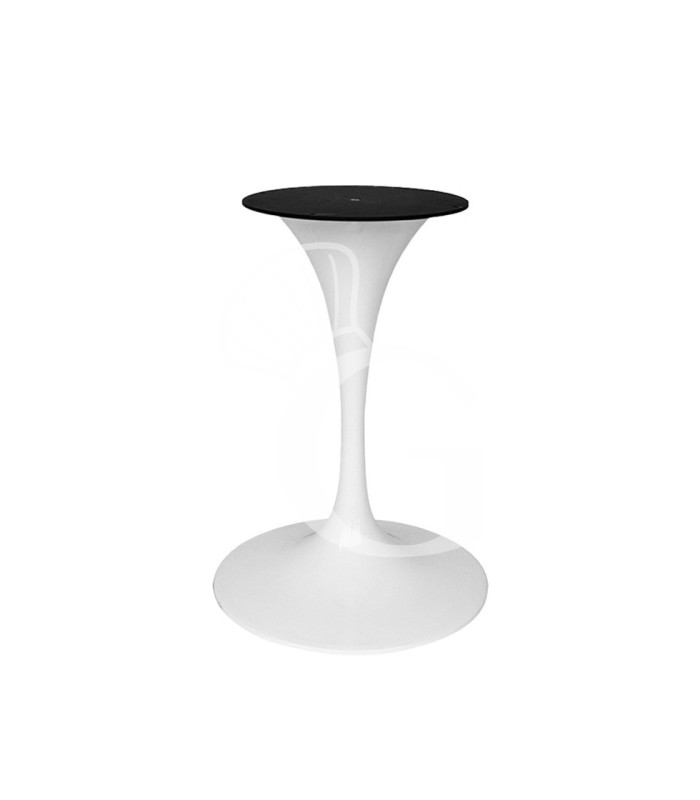 Base tonda con struttura in metallo verniciato, altezza 710 mm