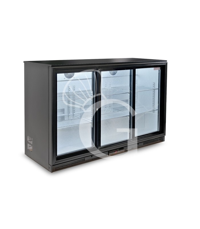 Vetrina frigo ventilata da banco o retrobanco orizzontale 3 porte scorrevoli 303 LT - temperatura 2°C/+10°C
