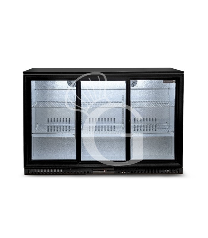 Vetrina frigo ventilata da banco o retrobanco orizzontale 3 porte scorrevoli 303 LT - temperatura 2°C/+10°C