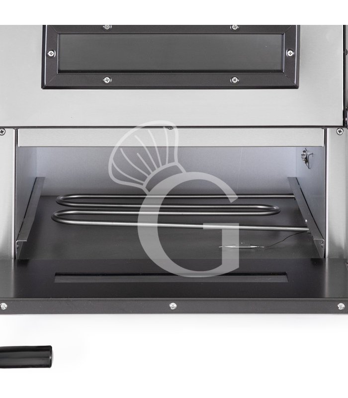 Fornetto Elettrico 2 pizze 400 mm 2 camere controllo meccanico potenza 2,4 Kw porta vetro