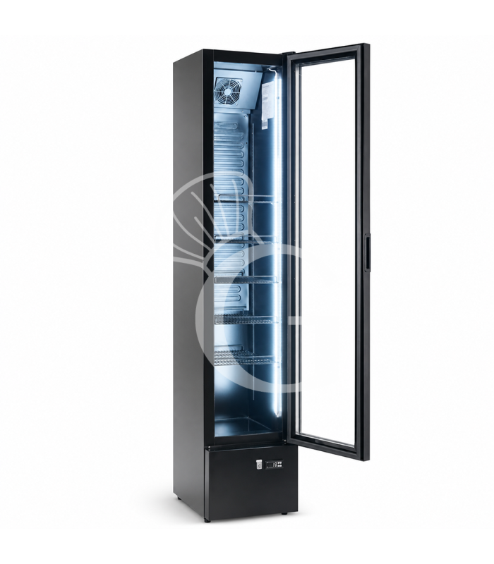 Frigo bibite ventilato porta battente 150 LT 2°C/+10°C colore nero