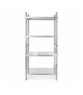 Scaffale Acciaio Inox 4 ripiani L 1200 x P 500 x H 2000 mm