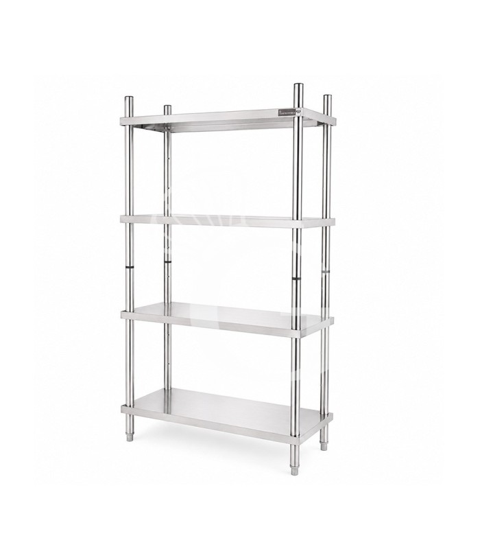 Scaffale Acciaio Inox 4 ripiani L 1300 x P 500 x H 2000 mm