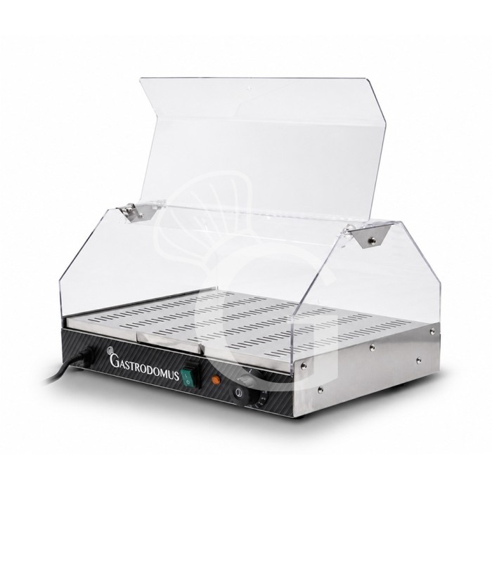 Vetrina Riscaldata inox e plexiglass 1 piano +30°C/+90°C L 500 mm x P 350 mm x H 250 mm