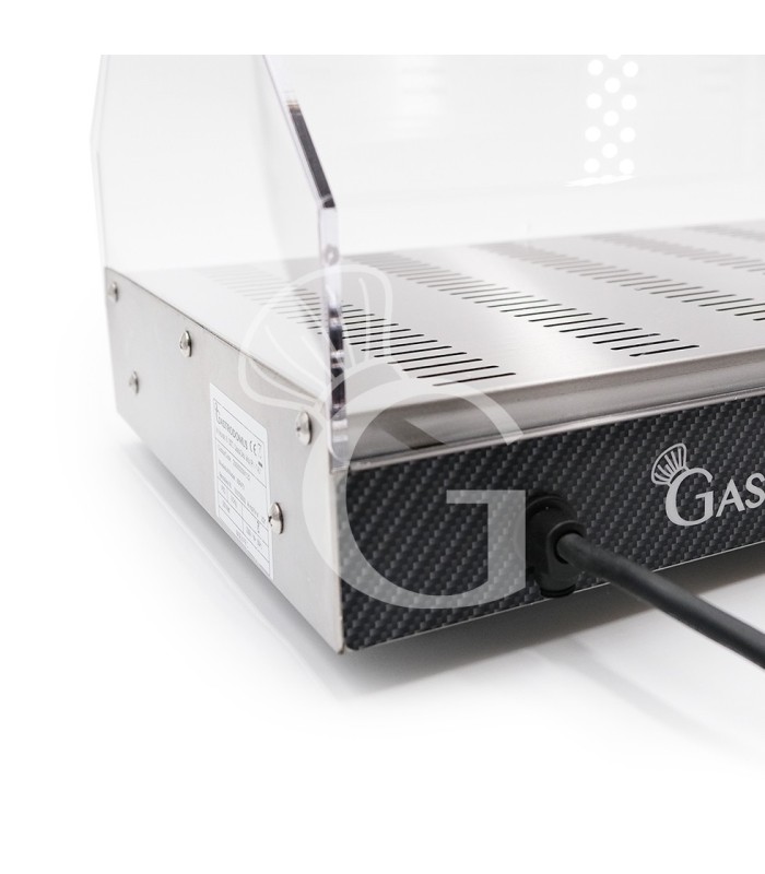 Vetrina Riscaldata inox e plexiglass 1 piano +30°C/+90°C L 500 mm x P 350 mm x H 250 mm