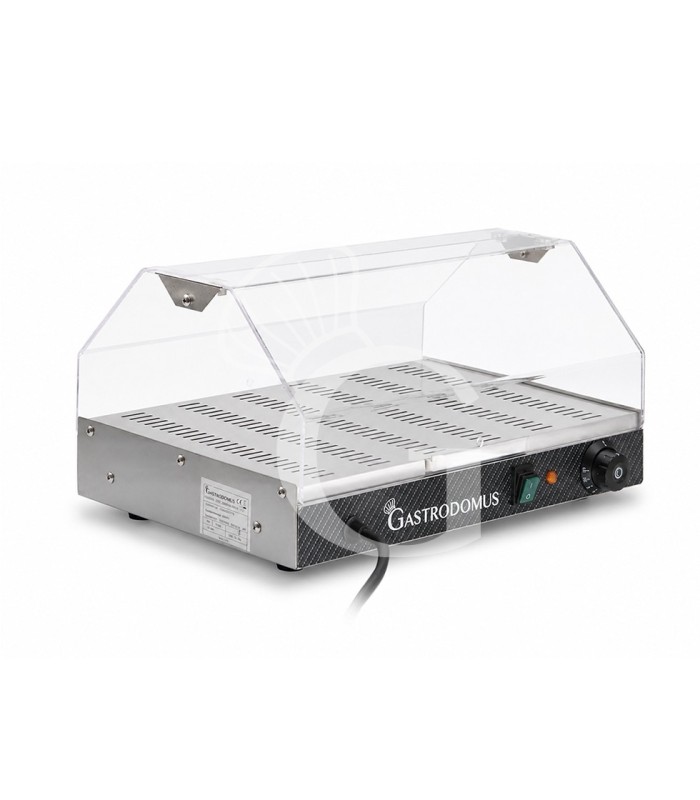 Vetrina Riscaldata inox e plexiglass 1 piano +30°C/+90°C L 500 mm x P 350 mm x H 250 mm