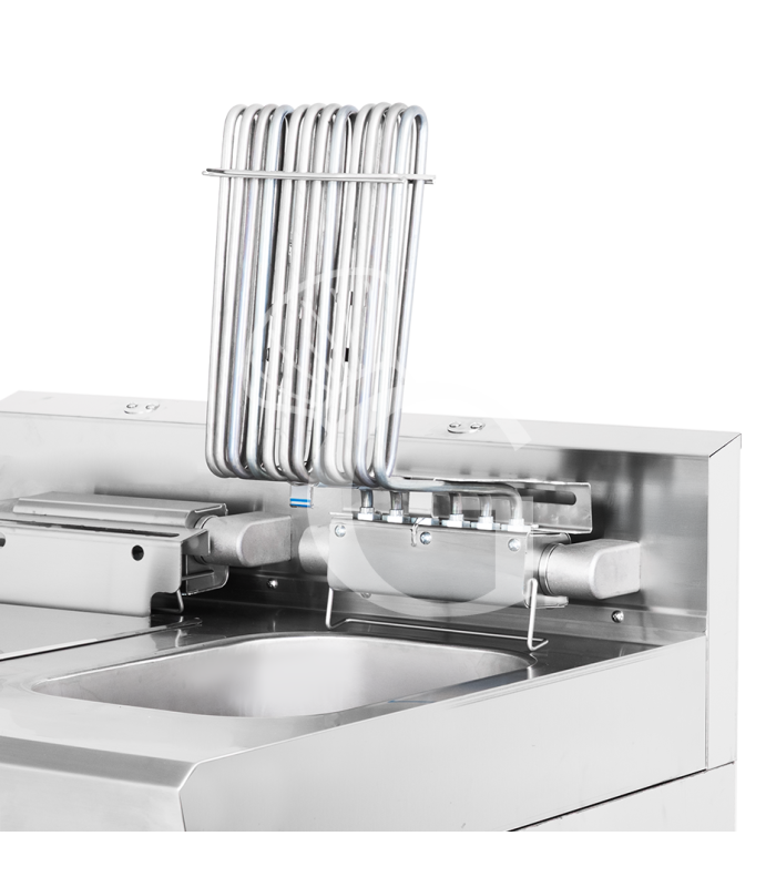 Friggitrice Industriale elettrica su armadio chiuso 2 vasche 10 LT + 10 LT 15 Kw Trifase - SECONDA SCELTA