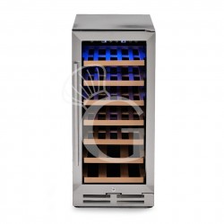 Cantina Vino da incasso Ventilata porta inox 100 LT 6 ripiani 30 bottiglie +5°C/+22°C