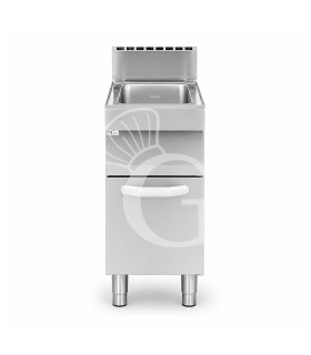 Cuocipasta a gas professionale su mobile chiuso 1 vasca 40 LT L 400 mm x P 700 mm x H 850 mm