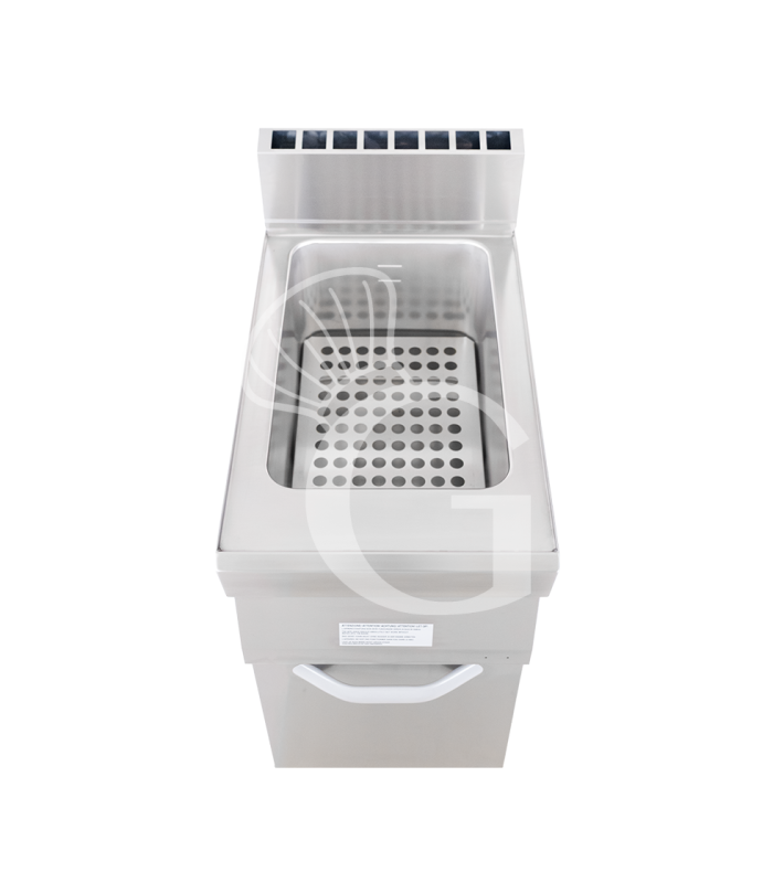 Cuocipasta a gas professionale su mobile chiuso 1 vasca 40 LT L 400 mm x P 700 mm x H 850 mm