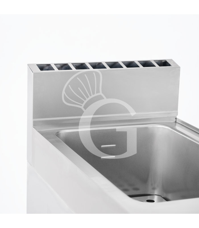 Cuocipasta a gas professionale su mobile chiuso 1 vasca 40 LT L 400 mm x P 700 mm x H 850 mm