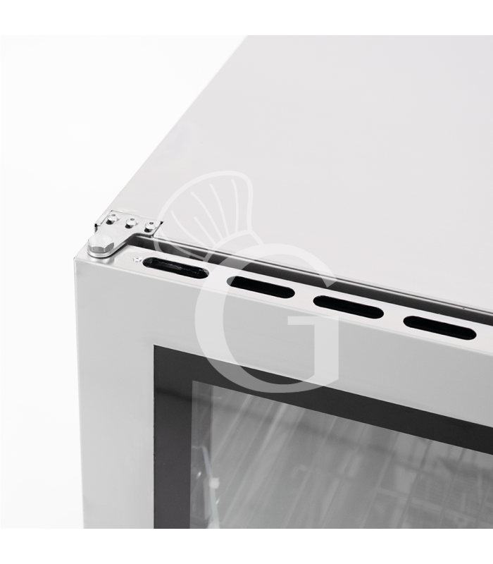 Forno elettrico a convezione per pasticceria, umidificatore, porta bandiera, comandi meccanici, trifase, 4 teglie 600x400 mm