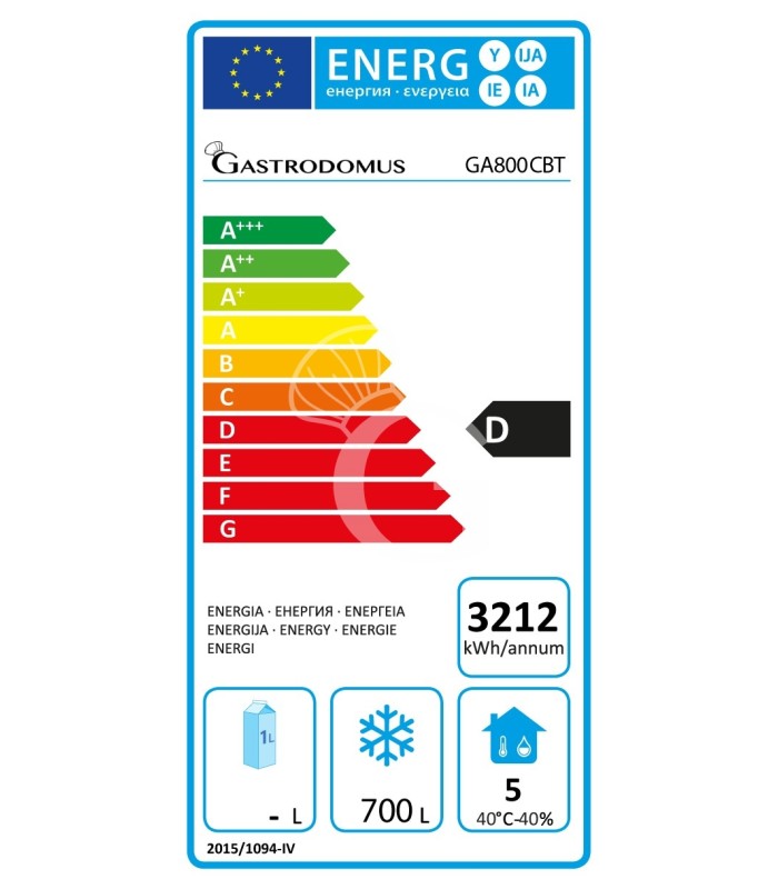 Armadio congelatore Ventilato -18°C/-22°C - 700 LT per teglie 60x40/60x80 - SECONDA SCELTA