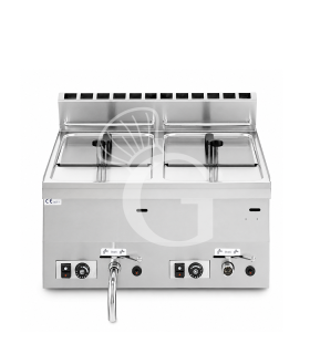 Friggitrice Professionale da banco a gas 2 vasche 8 LT + 8 LT 13600 W