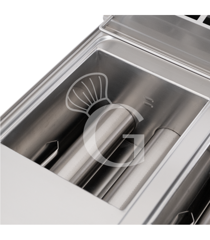 Friggitrice Professionale da banco a gas 2 vasche 8 LT + 8 LT 13600 W