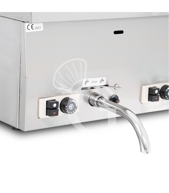 Friggitrice Professionale da banco a gas 2 vasche 8 LT + 8 LT 13600 W