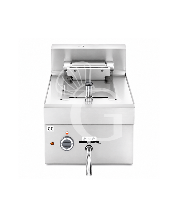 Friggitrice Industriale elettrica da banco 1 vasca 10 LT 7,5 Kw Trifase - P 650 mm