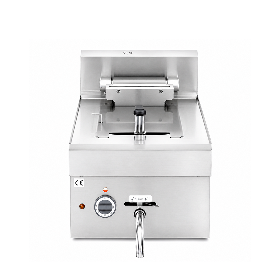 Friggitrice Industriale elettrica da banco 1 vasca 10 LT 7,5 Kw Trifase - P 650 mm