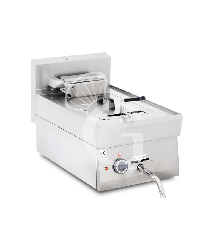 Friggitrice Industriale elettrica da banco 1 vasca 10 LT 7,5 Kw Trifase - P 650 mm