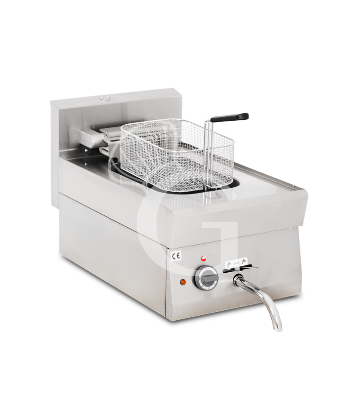 Friggitrice Industriale elettrica da banco 1 vasca 10 LT 7,5 Kw Trifase - P 650 mm