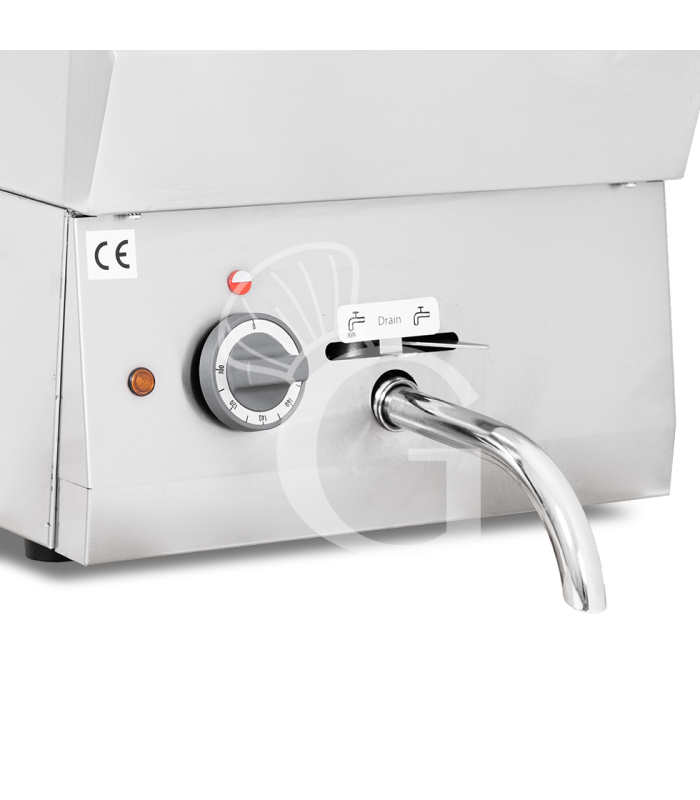 Friggitrice Industriale elettrica da banco 1 vasca 10 LT 7,5 Kw Trifase - P 650 mm