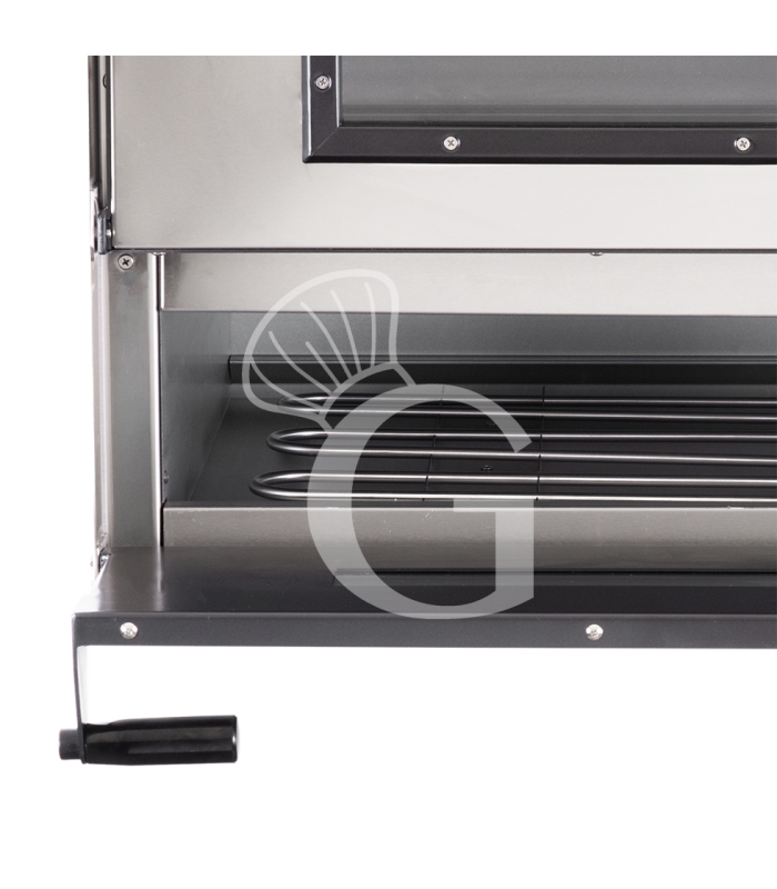 Fornetto Elettrico 2 pizze 450 mm 2 camere controllo meccanico potenza 3Kw porta vetro