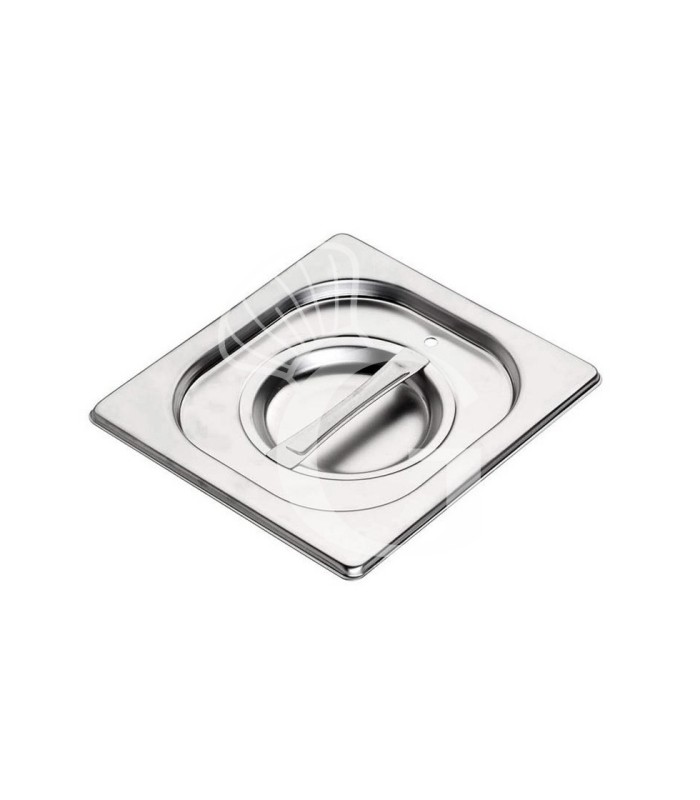 Coperchio in acciaio inox AISI 304 a tenuta GN1/6 L 176 x P 162 mm