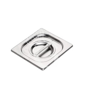 Coperchio in acciaio inox AISI 304 a tenuta GN1/9 L 176 x P 108 mm
