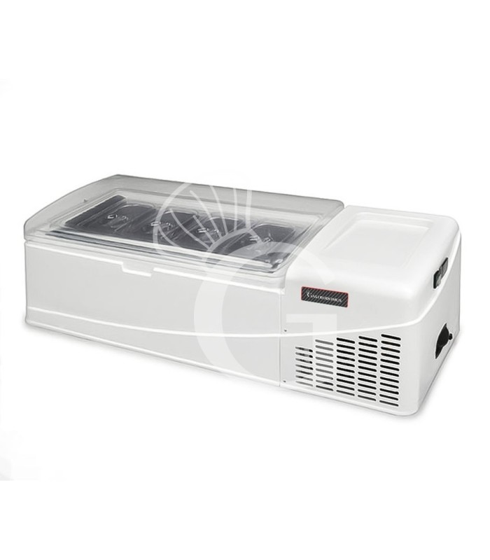 Refrigeratore Da Banco per Gelato 0/-22°C - L 1255 mm x P 525 mm x H 360 mm