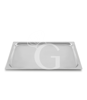Teglia rettangolare in acciaio inox L 450 x P 340 x H 20 mm