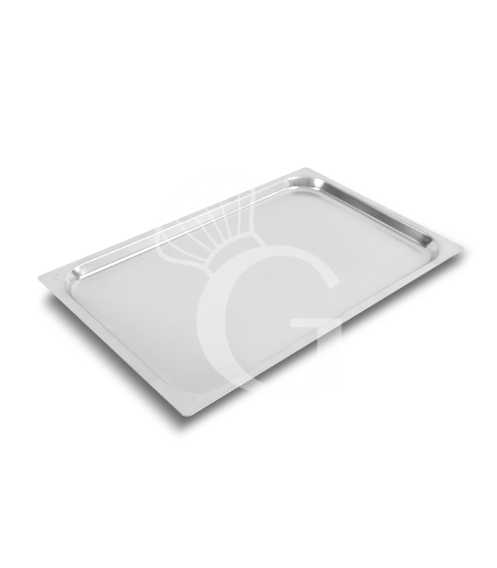 Teglia rettangolare in acciaio inox L 450 x P 340 x H 20 mm