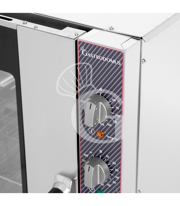 Forno elettrico a convezione per pasticceria, umidificatore, porta bandiera, comandi meccanici, trifase, 6 teglie 600x400 mm