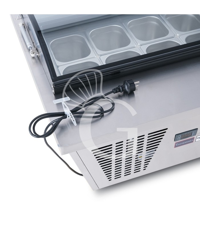 Kit Gelato Professionale per Bar – Refrigeratore da Banco, Mixer Frappè e Piastra per Panino Gelato