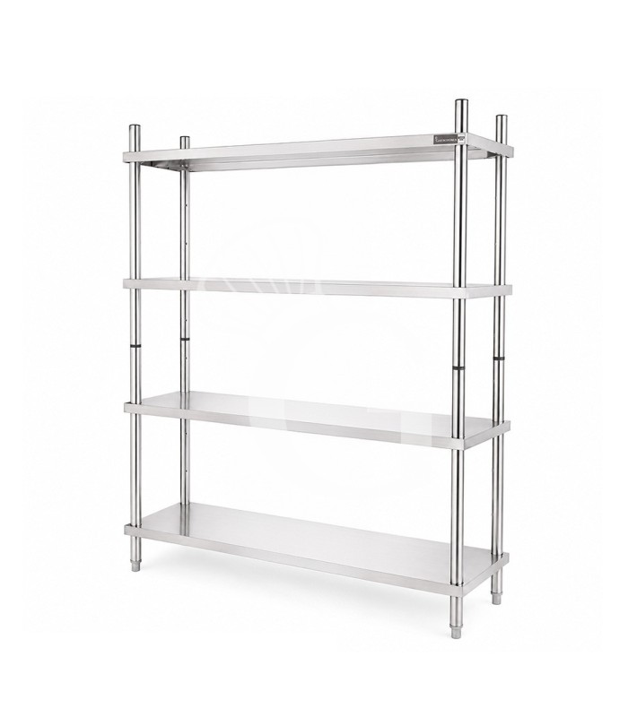 Scaffale Acciaio Inox 4 ripiani regolabili L 1900 x P 500 x H 2000 mm