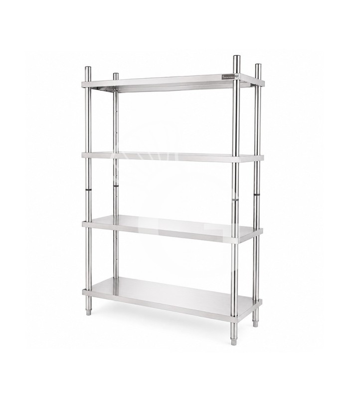 Scaffale Acciaio Inox 4 ripiani regolabili L 1600 x P 600 x H 2000 mm