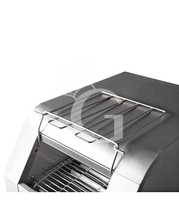 Tostapane professionale a ciclo continuo 150 pz/h – 1,5 KW con cassetto raccogli briciole